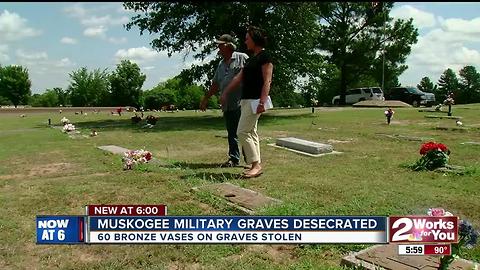 Muskogee military graves desecrated