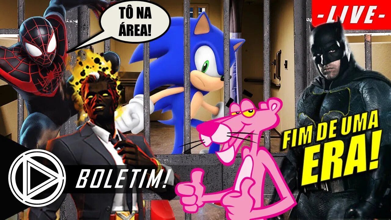 FIM DA ERA SNYDER! CRIADOR DO SONIC FOI PRESO! E MUITO MAIS NO #BOLETIM!