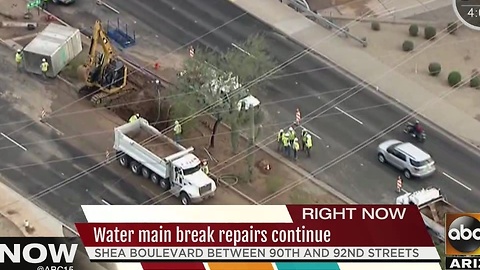 Crews working to repair water main break in Scottsdale