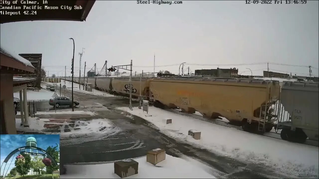 KCS 4039 Leading EB Grain in Calmar, IA on December 9, 2022