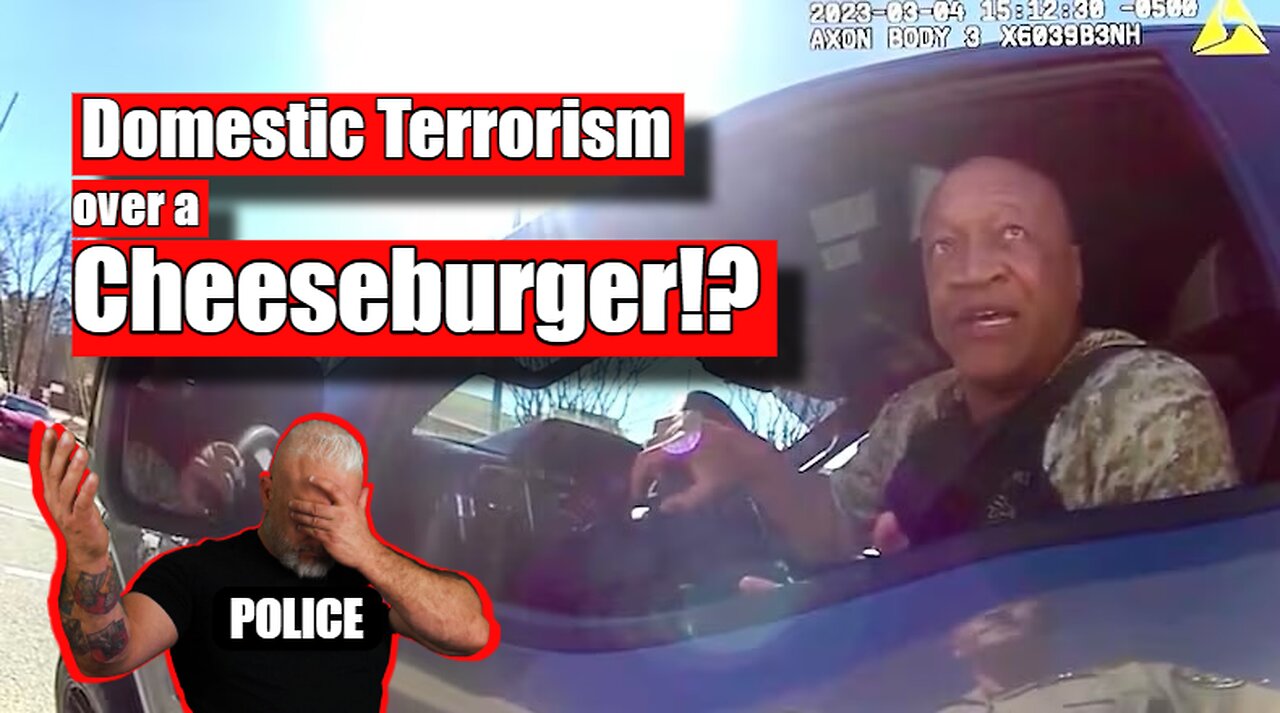 Domestic Terrorist Cop LOSES IT over a Cheeseburger!