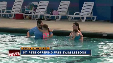 Spots available for free swim lessons in St. Petersburg