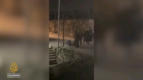 Israeli occupation forces abuses and beates a Palestinian in occupied west bank#news