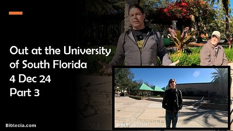 Out at the University of South Florida. 4 Dec 24. Part 13