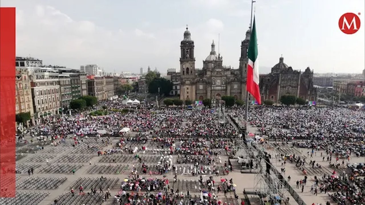 Simpatizantes de AMLO comienzan a llegar al Zócalo de CdMx previo al último informe de gobierno