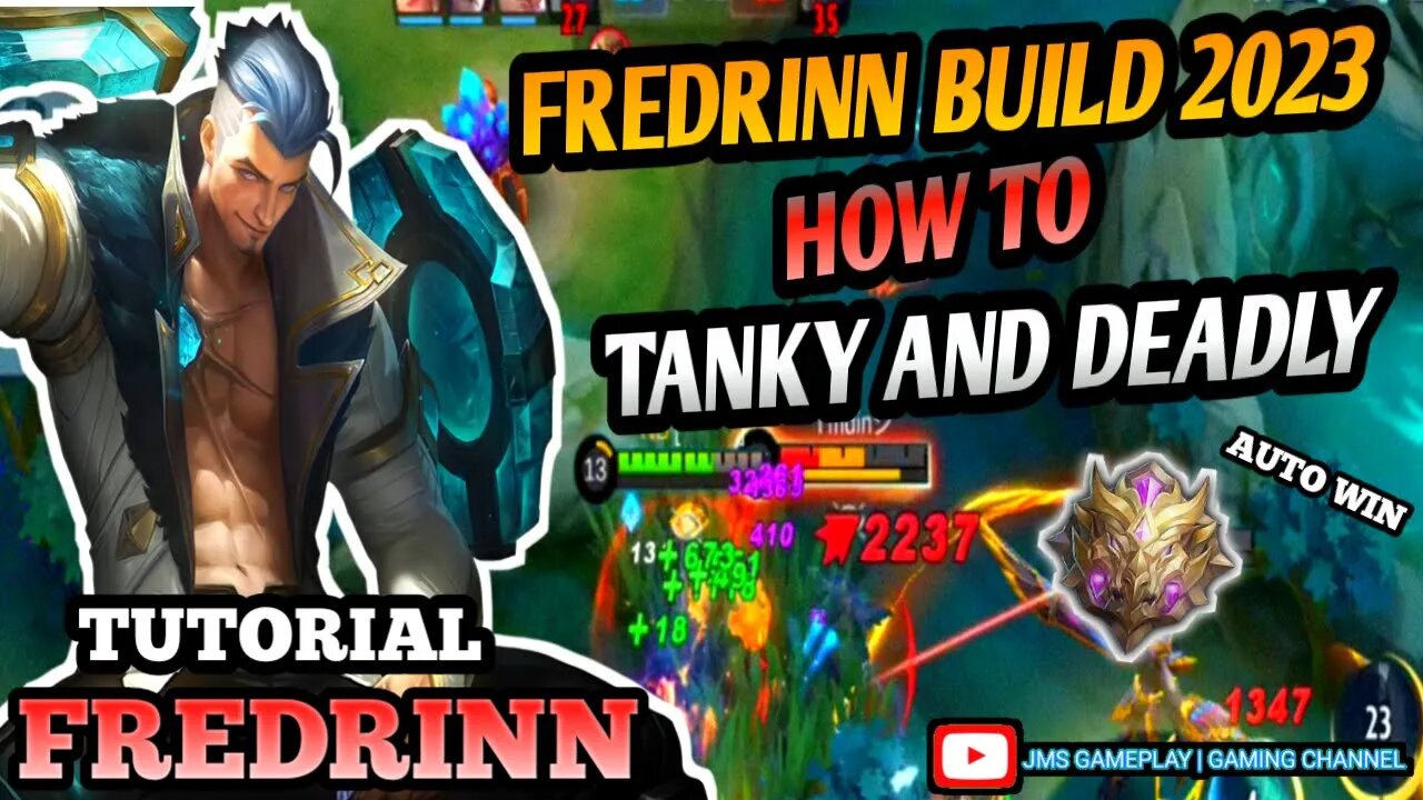 FREDRINN CRAZY DAMAGE AND TANKY BUILD 2023 | MOBILE LEGENDS | JMS GAMEPLAY