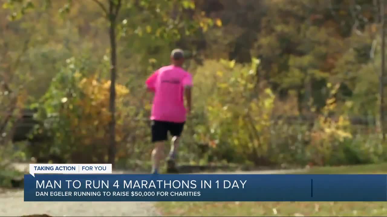 Cancer survivor set to run 4 marathons in a day to raise money for dogs rescued from dogfighting