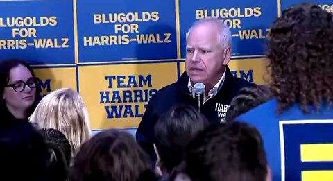 Tim Walz is telling voters that Trump will arrest them if they don't vote for Kamala.