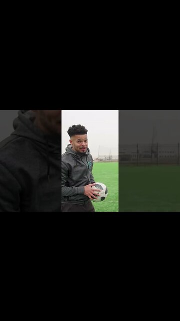 DUDE PERFECT TRICKSHOT FOOTBALL VS FOOTBALL ⚽️🏈 #Shorts | Jeremy Lynch