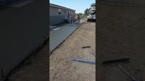 No. 700 – Pouring The New Concrete Patio Part 3 #Shorts