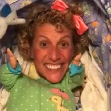 An Adult Lady Pretends To Be A Baby