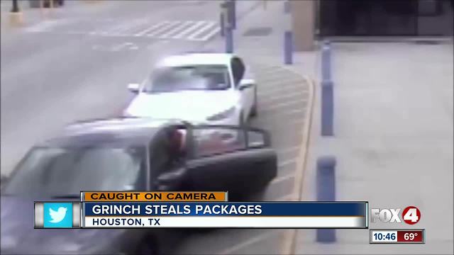 Suspect dressed as Grinch steals packages