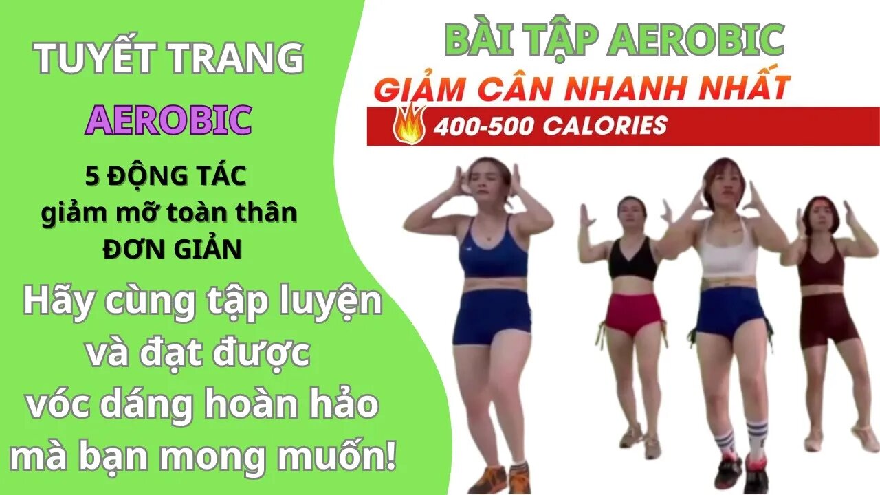 Bài tập aerobic giảm mỡ bụng cho người mới tập giảm cân nhanh Chang aerobic