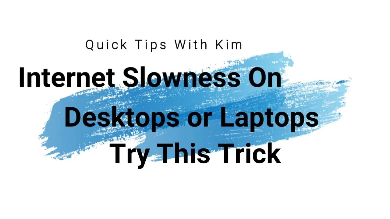 Internet Slowness On Desktops or Laptop Try This Trick