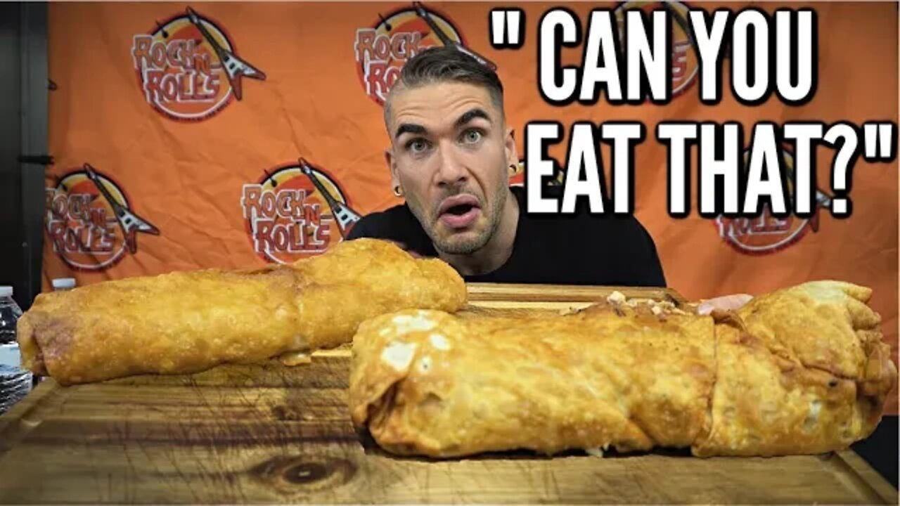 WORLDS BIGGEST EGG ROLL CHALLENGE | GIANT EGG ROLLS In Philadelphia | Rock N' Rolls | Man Vs Food