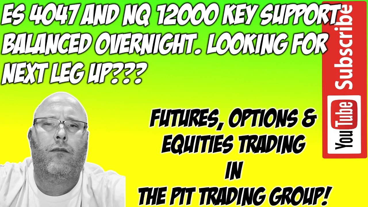 Balanced Looking For Next Leg Up - ES NQ Futures Premarket Trade Plan - The Pit Futures Trading