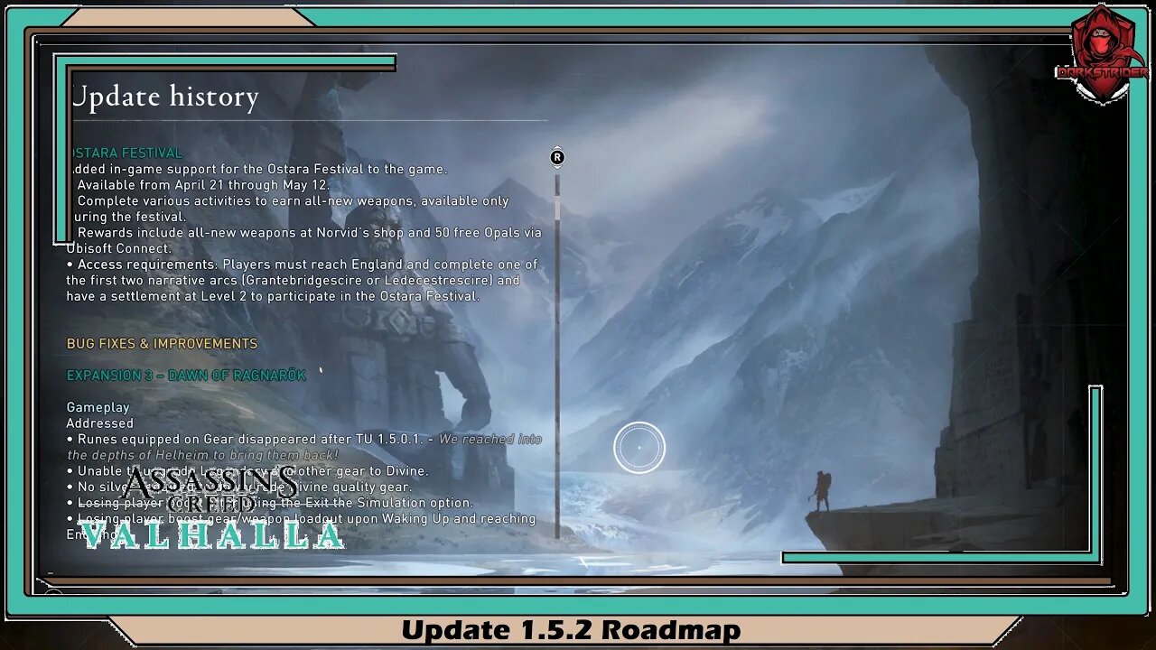 Assassin's Creed Valhalla- Update 1.5.2 Roadmap