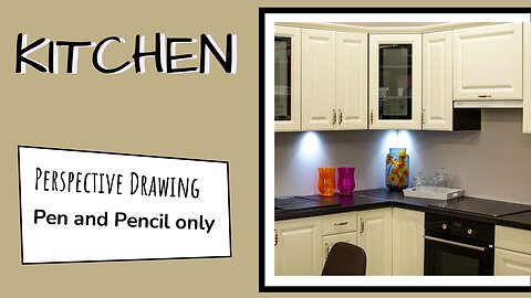 Kitchen Perspective Drawing TimeLapse using pen and Pencil | YoungUncleSam