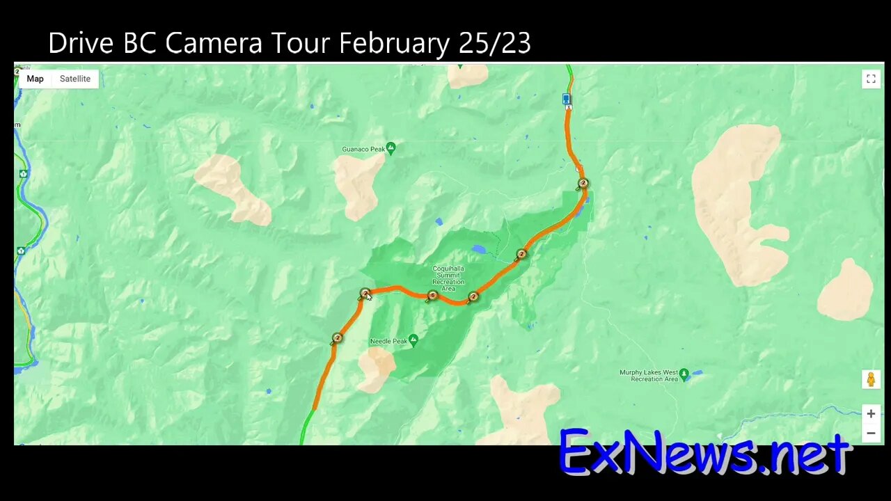 Snow Warning Drive BC Camera tour February 25 2023