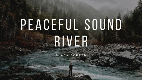 🍁Nature sounds 🌾 of a forest river for relaxation black screen #11