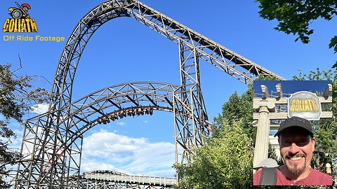 Off Ride Footage of GOLIATH at SIX FLAGS GREAT AMERICA, Gurnee, Illinois, USA