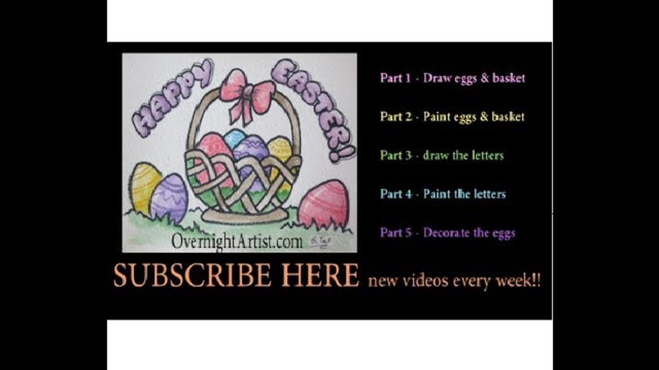 Easter Craft Ideas - Eggs Card Basket To Paint