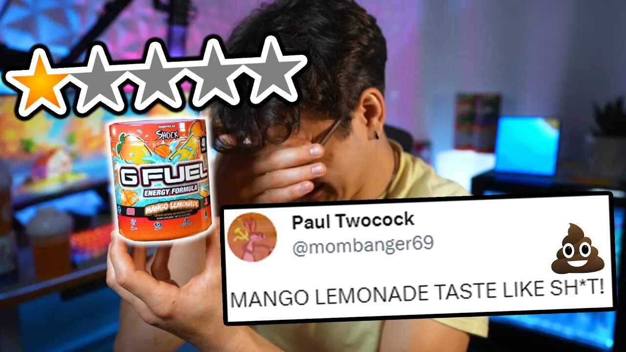 "Mango Lemonade Taste Like SH*T" - Reading Bad Reviews Of My GFUEL Flavor