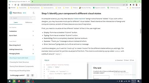 08 React js Learning Video Managing state and advanced UI #reactjs #webdesign