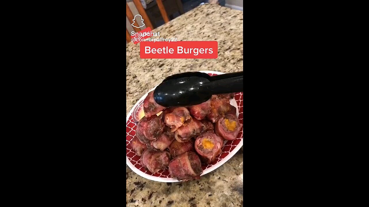 Hamburger Bacon bites
