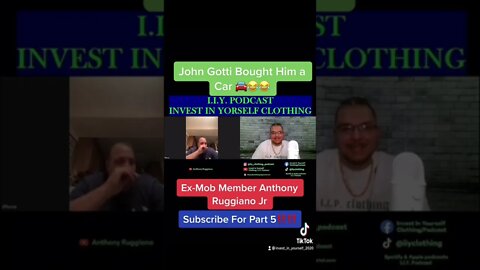 Ex-Mob Anthony Ruggiano Jr Recalls a Time John Gotti Bought Him a Car 🚘😂 #shorts #mafia #mob