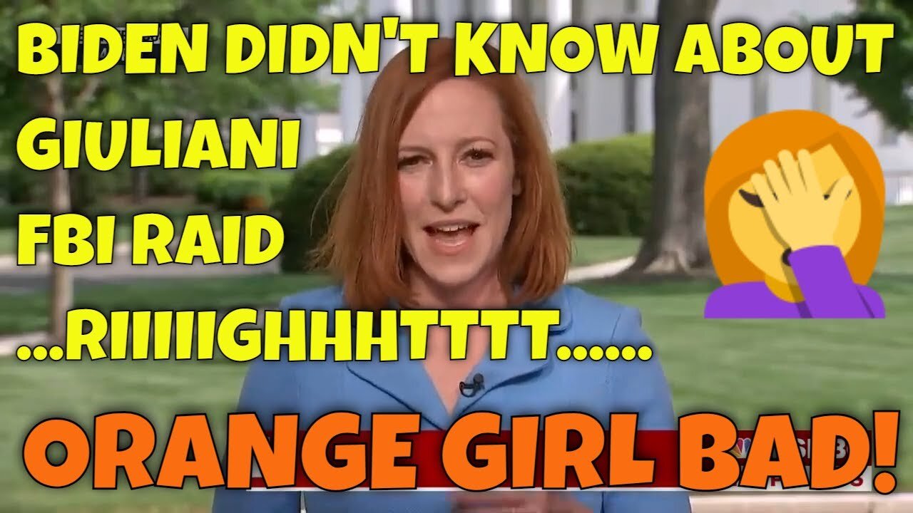 "I can assure you" the DOJ raiding Guiliani occurred "in an independent manner"-Jen Psaki MSNBC live