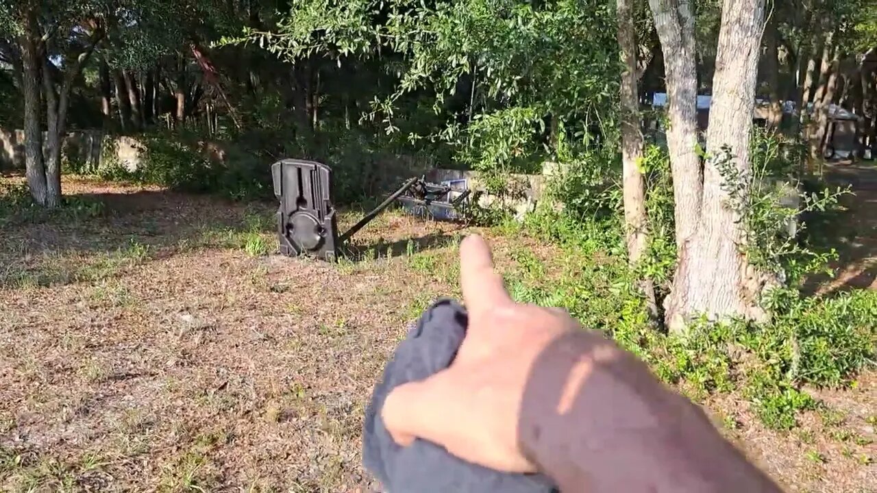 clearing the lake brush by hand with a machete
