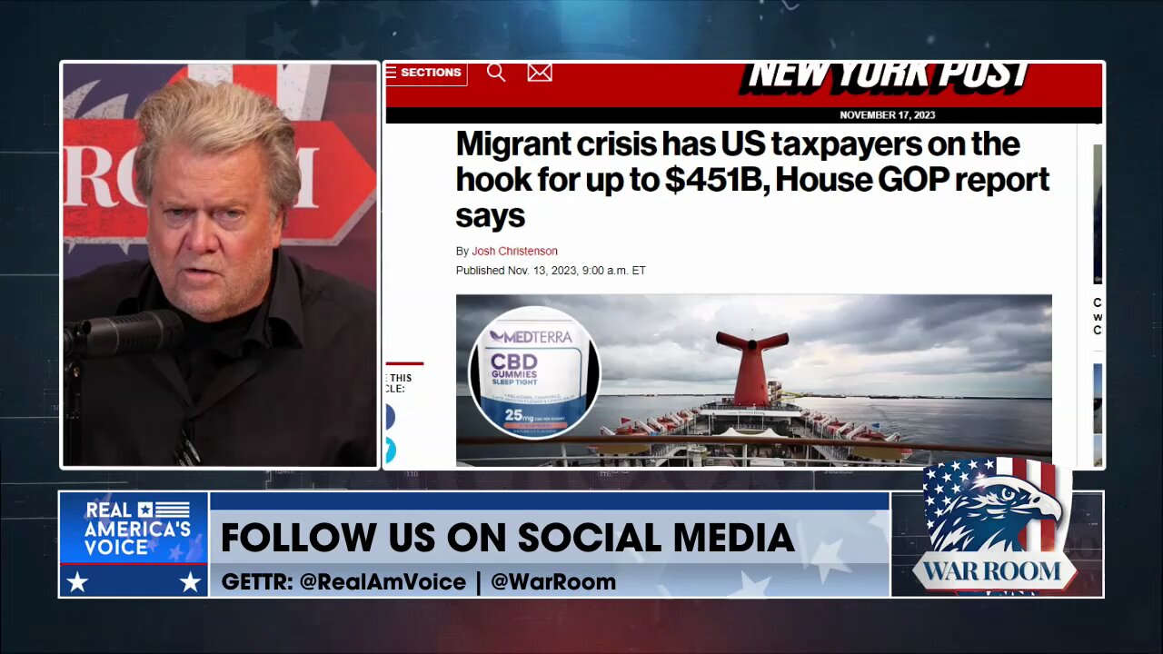 Migrant Crisis Has U.S. Taxpayers On The Hook For Up To $451B, Steve Bannon Reacts