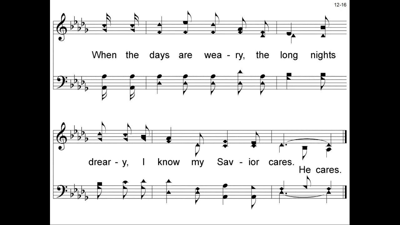 Does Jesus Care | FWBC Hymn With Lyrics