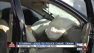 Woman leads police on a high speed chase after stabbing