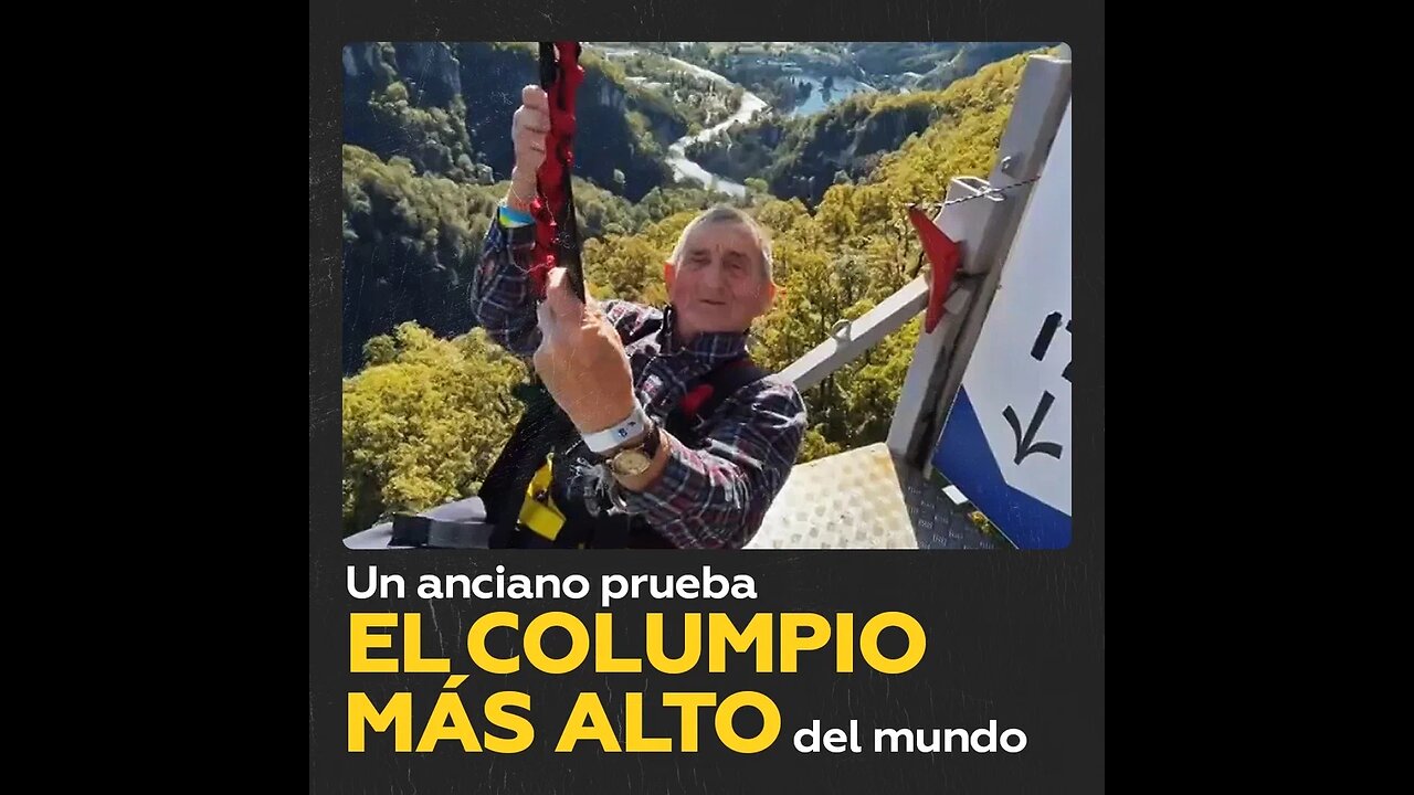 Un anciano de 94 años ‘vuela’ en el columpio más alto del mundo