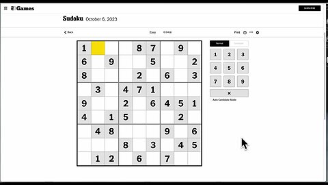 Sudoku 2023 10 06 easy