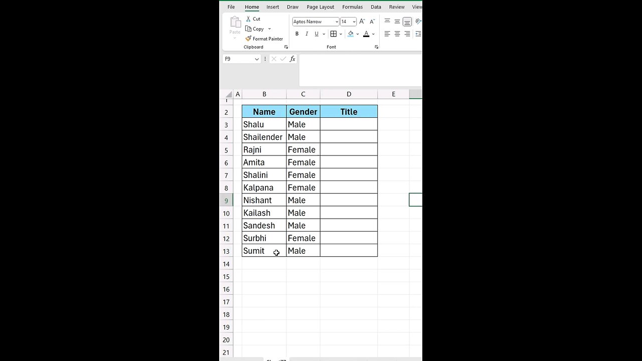 Excel Interview Tips: Add Mr. & Ms. Before Names #Excel #ExcelTips #ExcelTutorial