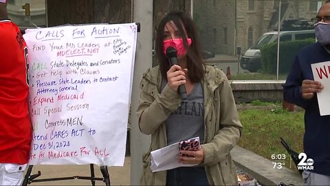 Protesters call on governor to fix unemployment system