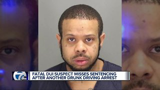 Fatal DUI suspect misses sentencing after another drunk driving arrest