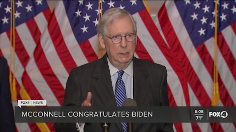 McConnell congratulates Biden