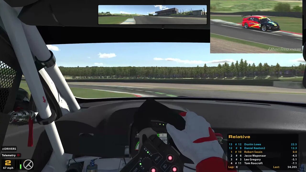 Touring Car Challenge at Knockhill International Reverse. My first win on IRacing.