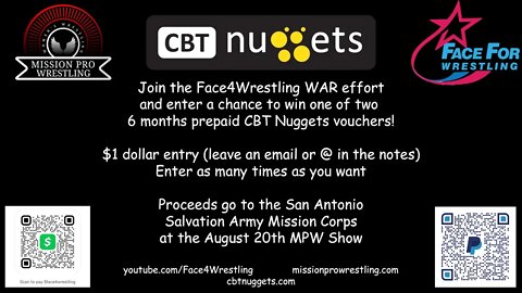 Face4Wrestling teams with Mission Pro Wrestling and CBT Nuggets to support them kids!