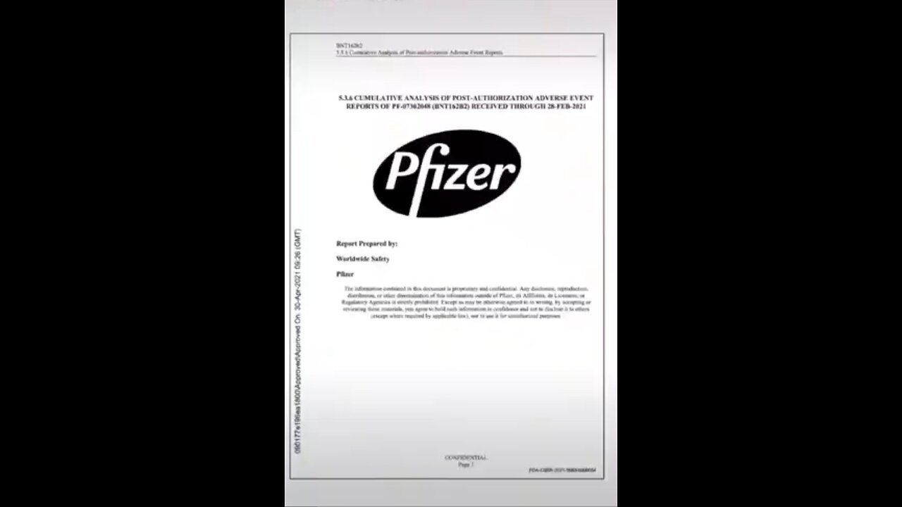 Many many side effects of the vaccine presented by Pfizer