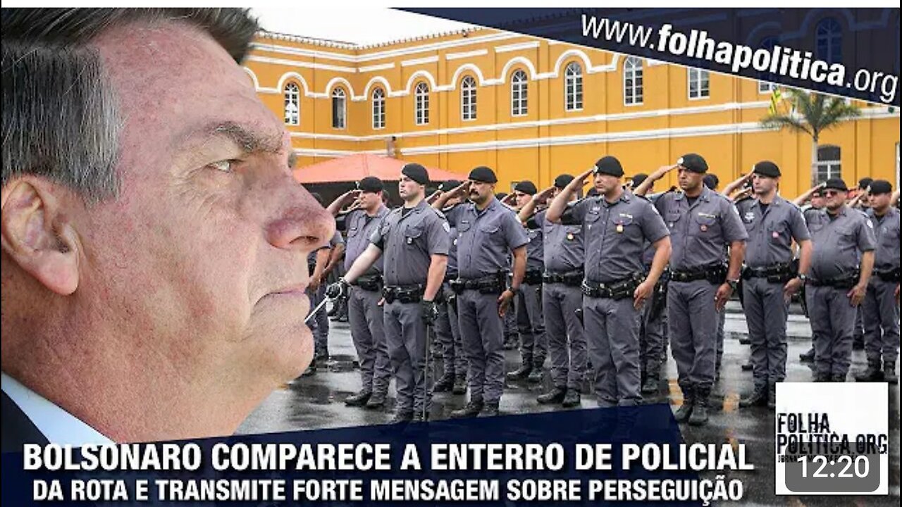 Bolsonaro comparece a enterro de policial da ROTA e compartilha forte mensagem sobre a perseguição..