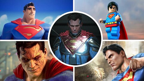 Every Superman Video Game Trailer (The Man Of Steel)