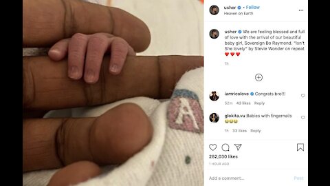 Usher is a dad again!