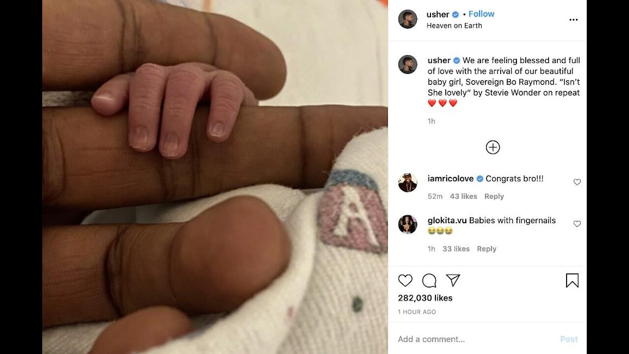 Usher is a dad again!