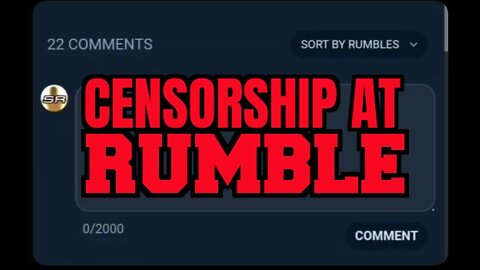 1912. 🚨CENSORSHIP IS AT RUMBLE 🚨