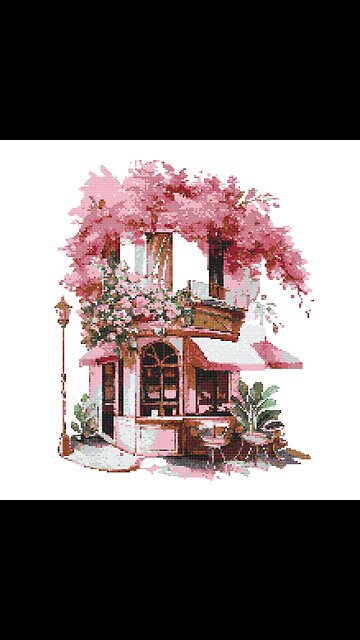 CAFÉ IN BLOOM Cross Stitch Pattern by Welovit | welovit.net | #welovit